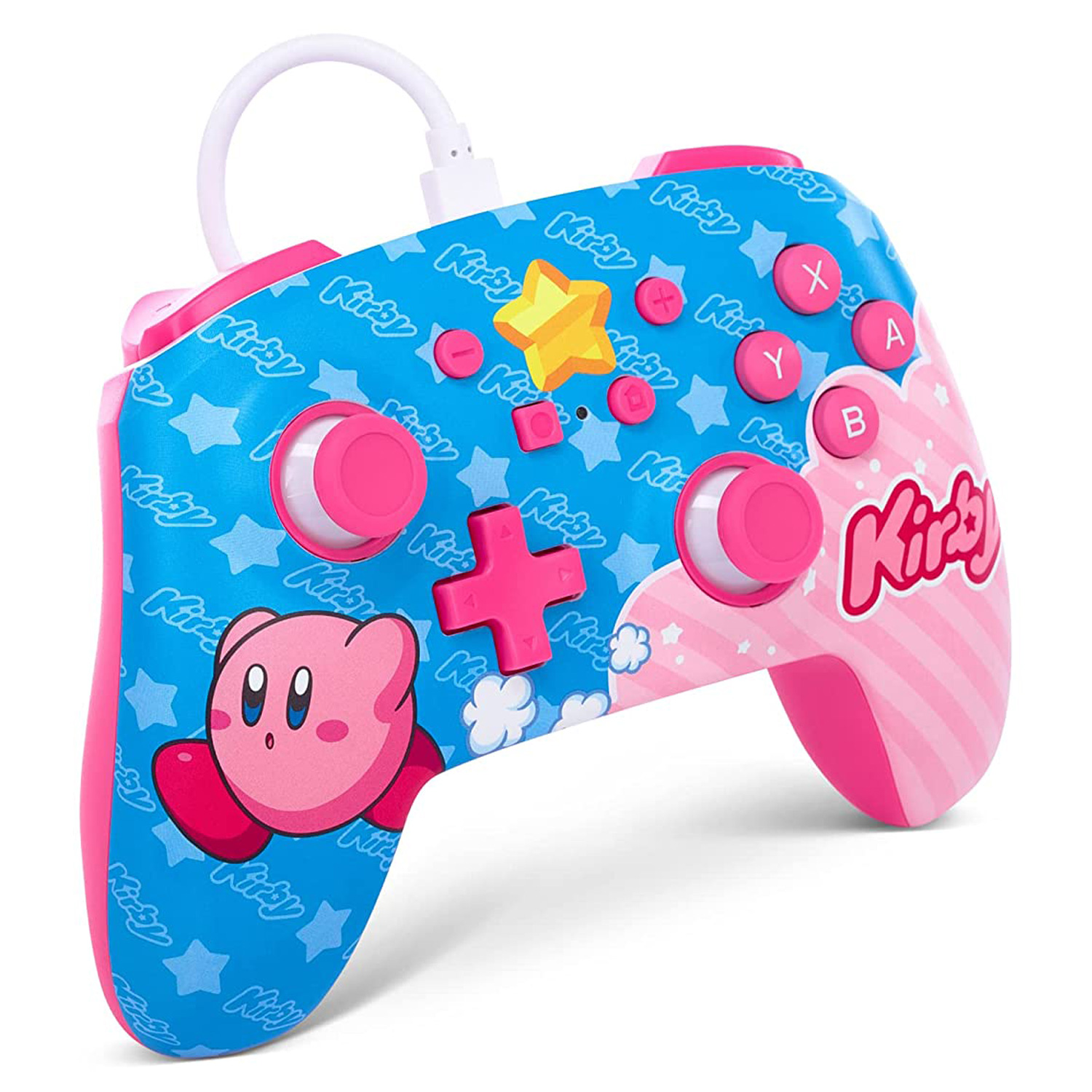 Controle PowerA Enhanced Wired Kirby para Nintendo Switch - (PWA-A-03081)