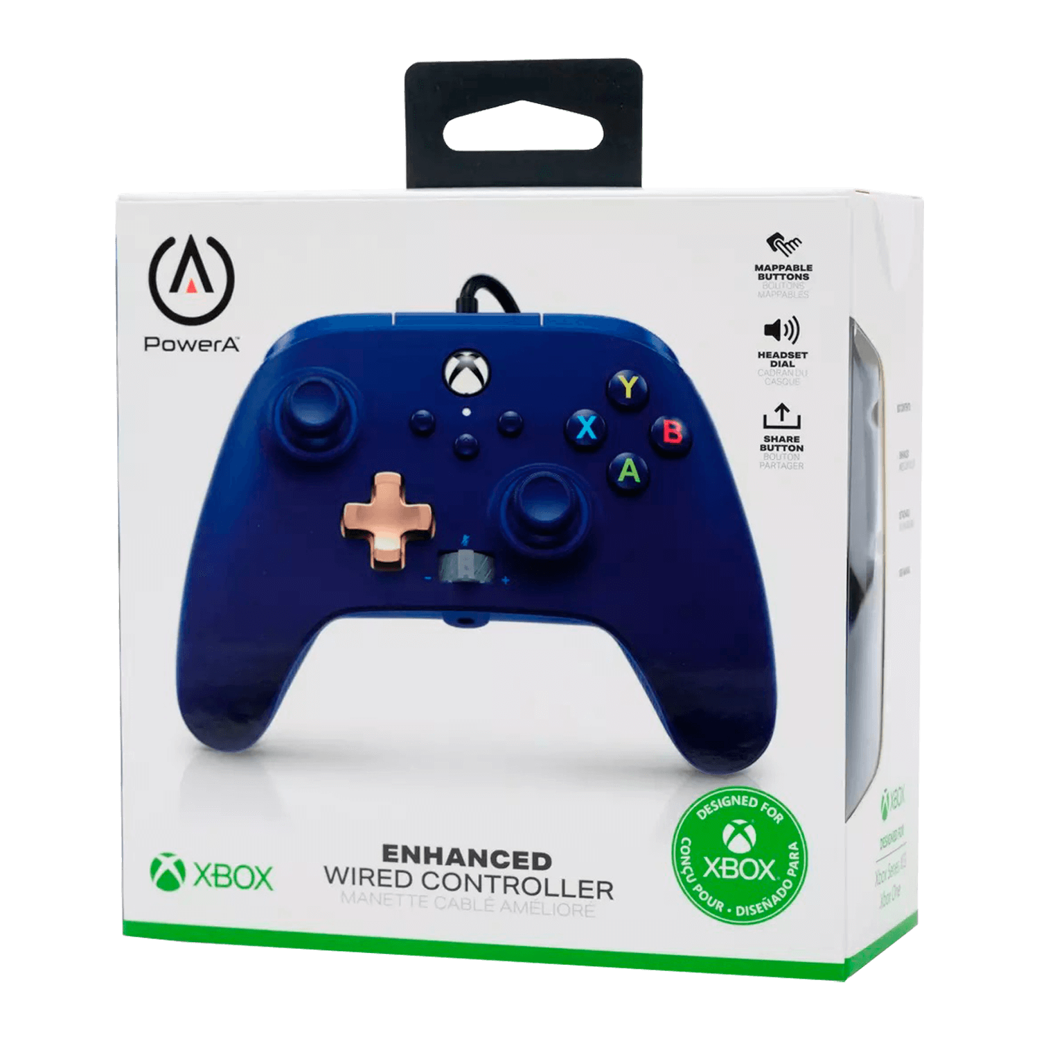 Controle Xbox PowerA Enhanced Wired Controller - Midnight blue (PWA-A-2503)