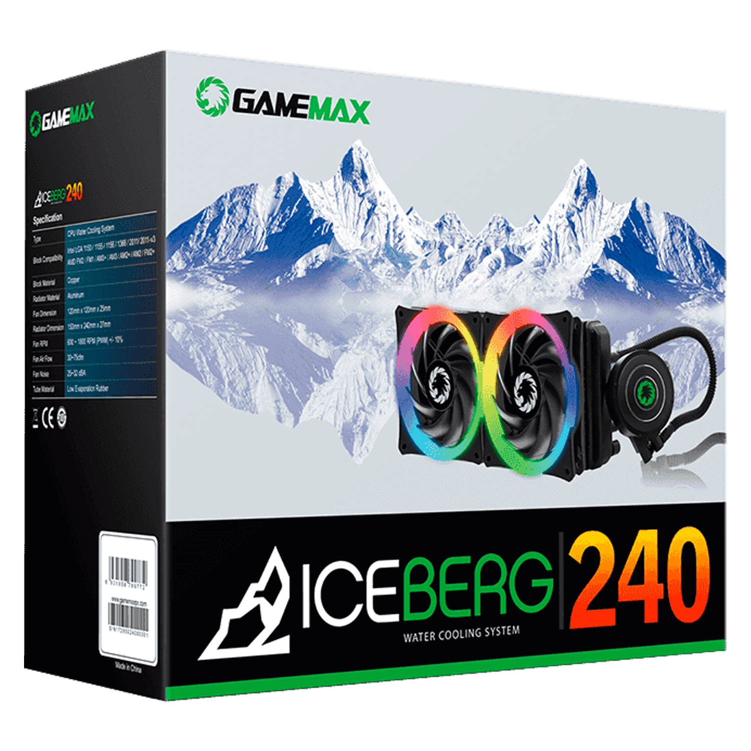 Watercooler para Processador Gamemax Iceberg Rainbow 240