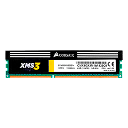 Memória RAM Corsair XMS3 4GB / DDR3 / 1x4GB / 1333MHz - (CMX4GX3M1A1333C9)