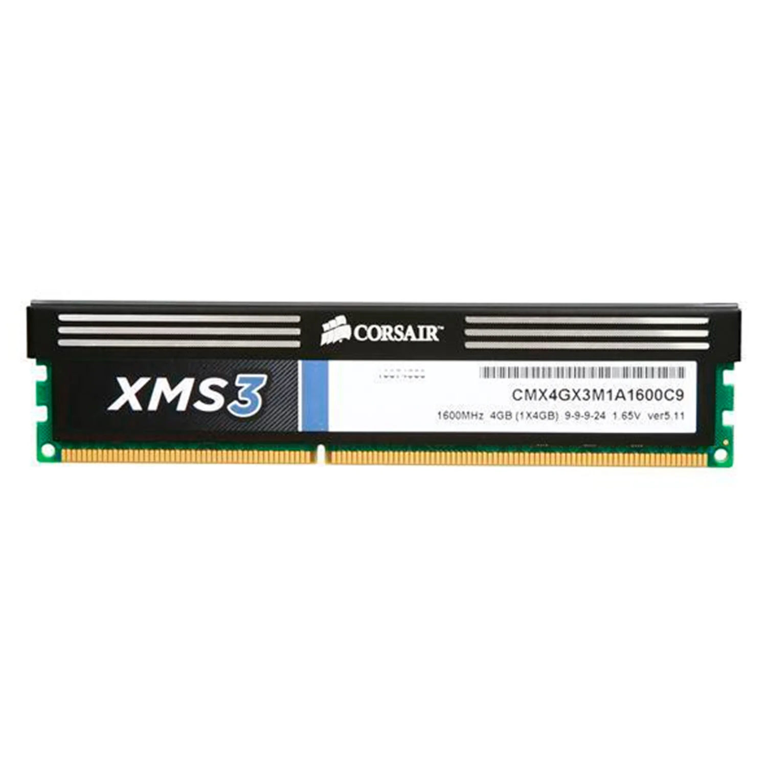 Memória RAM Corsair XMS3 4GB / DDR3 / 1x4GB / 1600MHz - (CMX4GX3M1A1600C9)