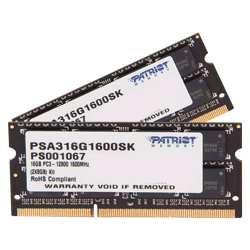 Memória RAM para notebooks Patriot Apple line 16GB / DDR3 / 2x8GB / 1600MHz - (PSA316G1600SK)