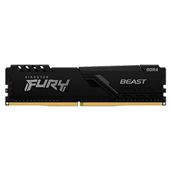 Memória Kingston Fury Beast DDR4 16GB 3000 - Black (KF430C16BB/16)