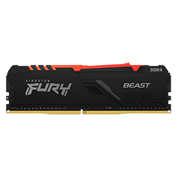 Memória RAM Kingston Fury Beast 16GB / DDR4 / 3000 MHz / RGB - (KF430C16BBA/16)