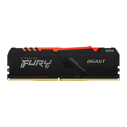 Memória RAM Kingston Fury Beast 16GB / DDR4 / 3200 MHz / RGB - KF432C16BBA/16