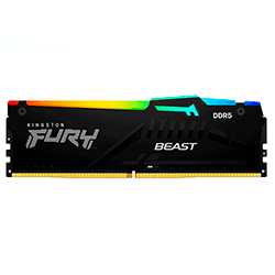 Memória RAM Kingston Fury Beast RGB 8GB / DDR5 / 5600MHz - Preto (KF556C40BBA-8)