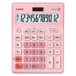 Calculadora Casio Compacta GR-12C-PK - Rosa
