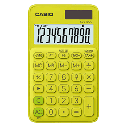 Calculadora Casio Compacta SL-310UC - Amarelo