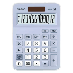 Calculadora Casio MX-12B-LB-W-DC 12 Dígitos - Azul / Branco
