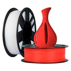 Filamento Creality EN-PLA 1Kg 1.75mm para Impressora 3D - Branco e Vermelho (2 Unidades)