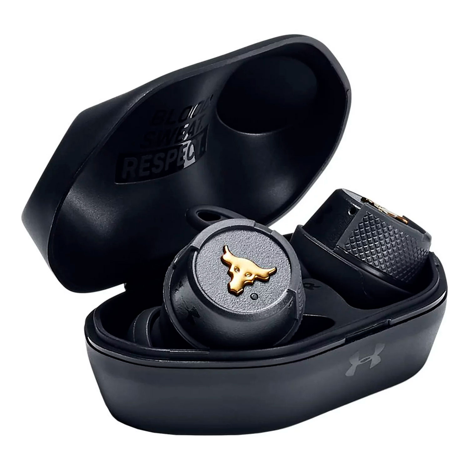 Fone de Ouvido JBL Under Armour The Rock TWS Preto Dourado no