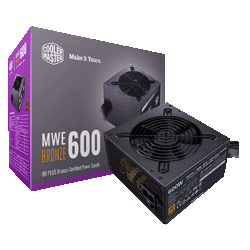 Fonte Cooler Master MWE 600W ATX / Não Modular / 80 Plus Bronze - (MPE-6001-ACAAB-US)
