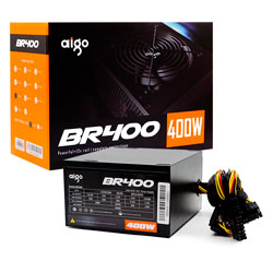 Fonte Aigo BR400 Real ATX 400W Bivolt - Preto
