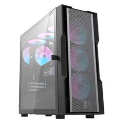 Gabinete Gamer Aigo darkFlash DK431 Mesh Mid Tower - Preto (4 Fans ARGB) (Caixa Danificada)
