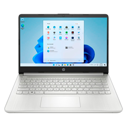 Notebook HP 14-FQ1074NR AMD R3 8GB / 256GB / Tela 14"/ Windows 11" - Prata