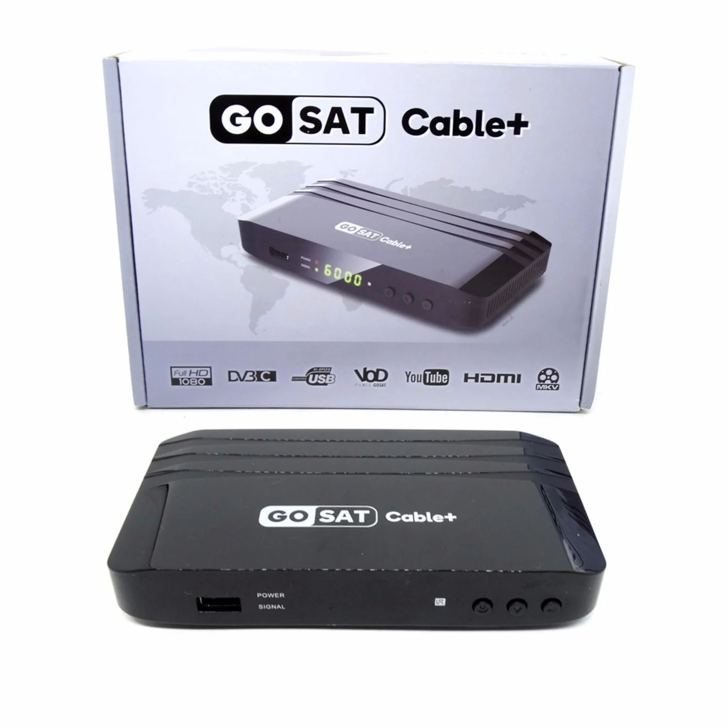 Receptor Gosat Cable+ CS NET / VOD / Youtube - Preto