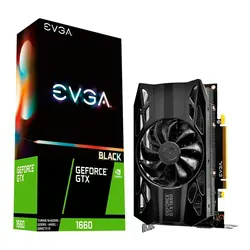 Placa de Vídeo EVGA GeForce GTX 1660 Black Gaming 6GB - (06G-P4-1160-KR)