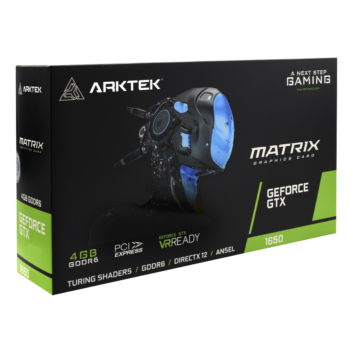 Placa de Vídeo Arktek GTX-1650 4GB (1 Fan) DDR6 AKN1650D6S4GHS1