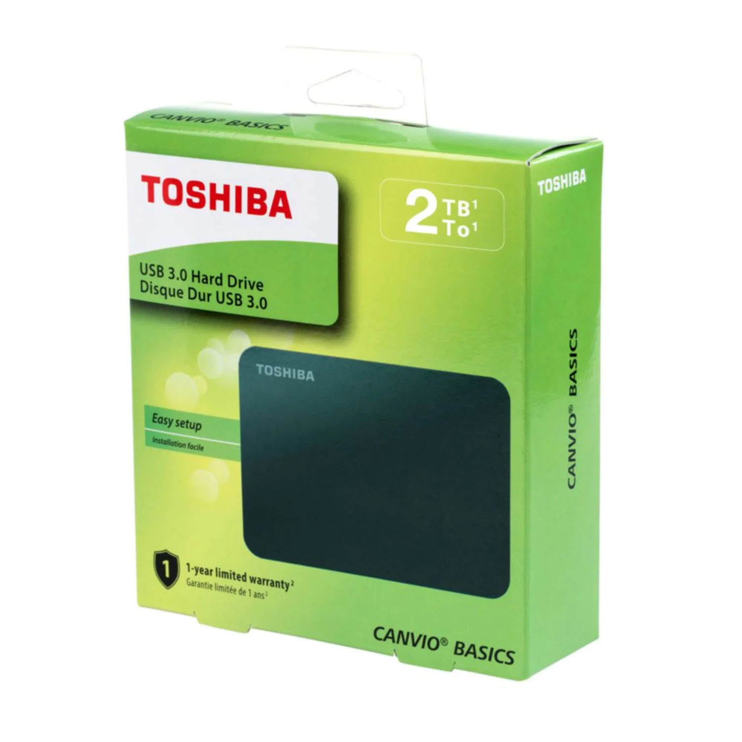 HD Externo Toshiba Canvio Basics 2TB / USB 3.2 - Preto (HDTB420XK3AA)