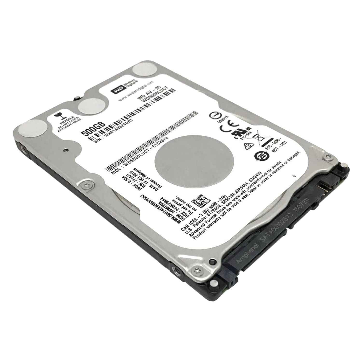HD para Notebook Western Digital 500GB - (WD5000LUCT)