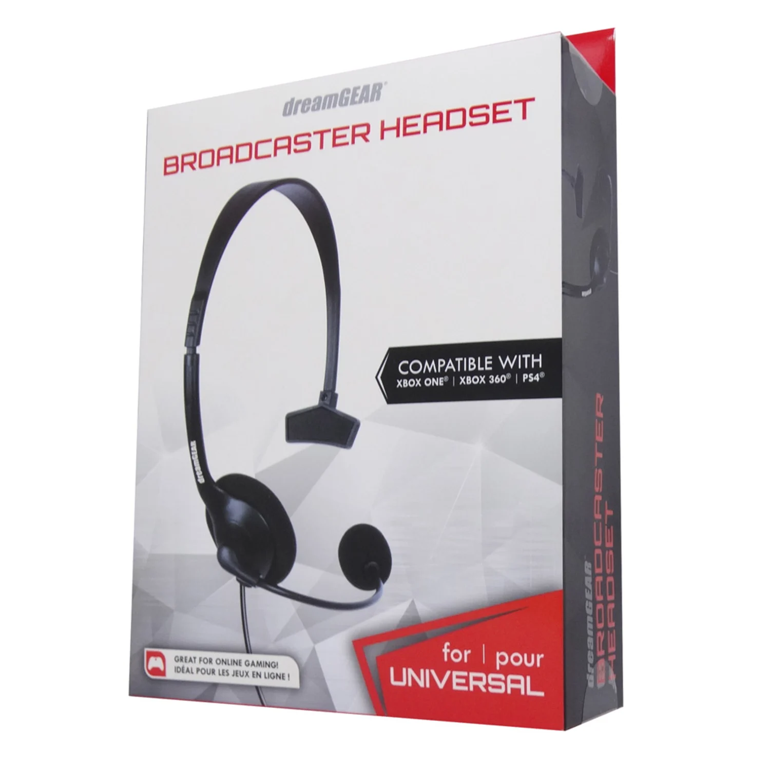 Headset Broadcaster Dreamgear universal PS4 / Xbox one / Xbox 360 / Nintendo Switch - preto (6409)