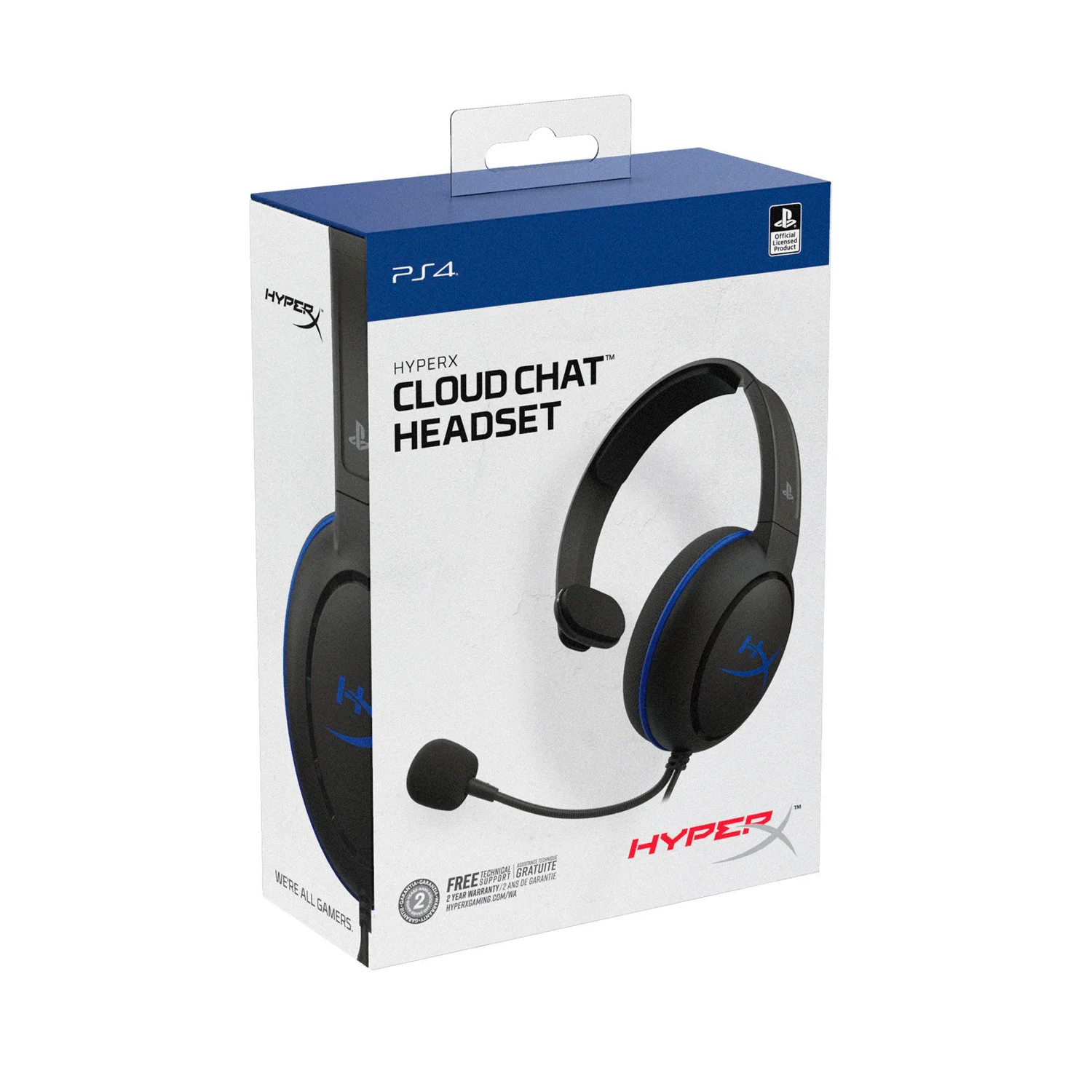 Headset Gamer Hyper X Cloud Chat para PS4 - Preto e Azul (HX-HSCCHS-BK)