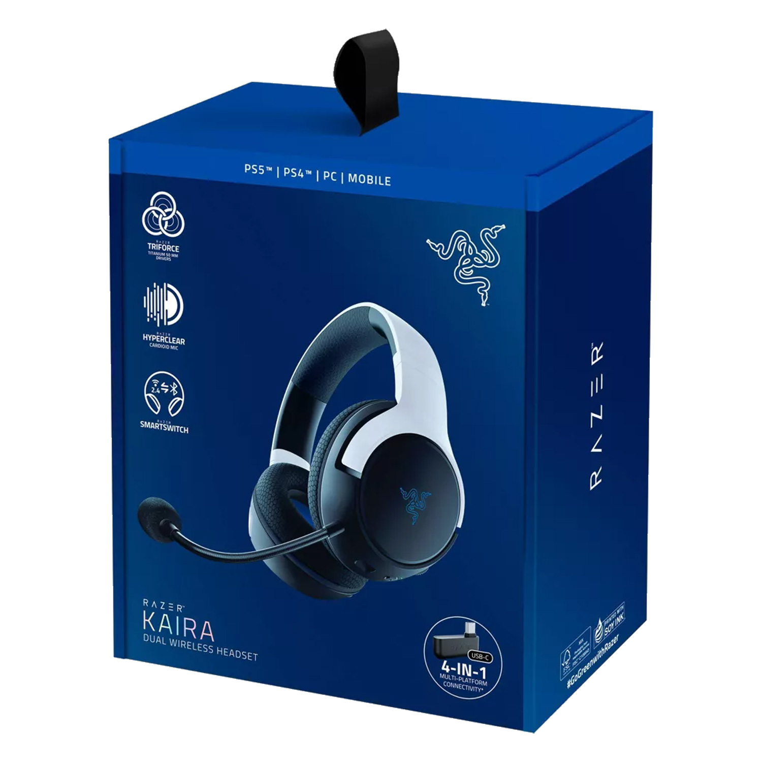 Headset Gamer Razer Kaira Hyperspeed para PS5 Sem Fio - (RZ04-03980200-R3U1)