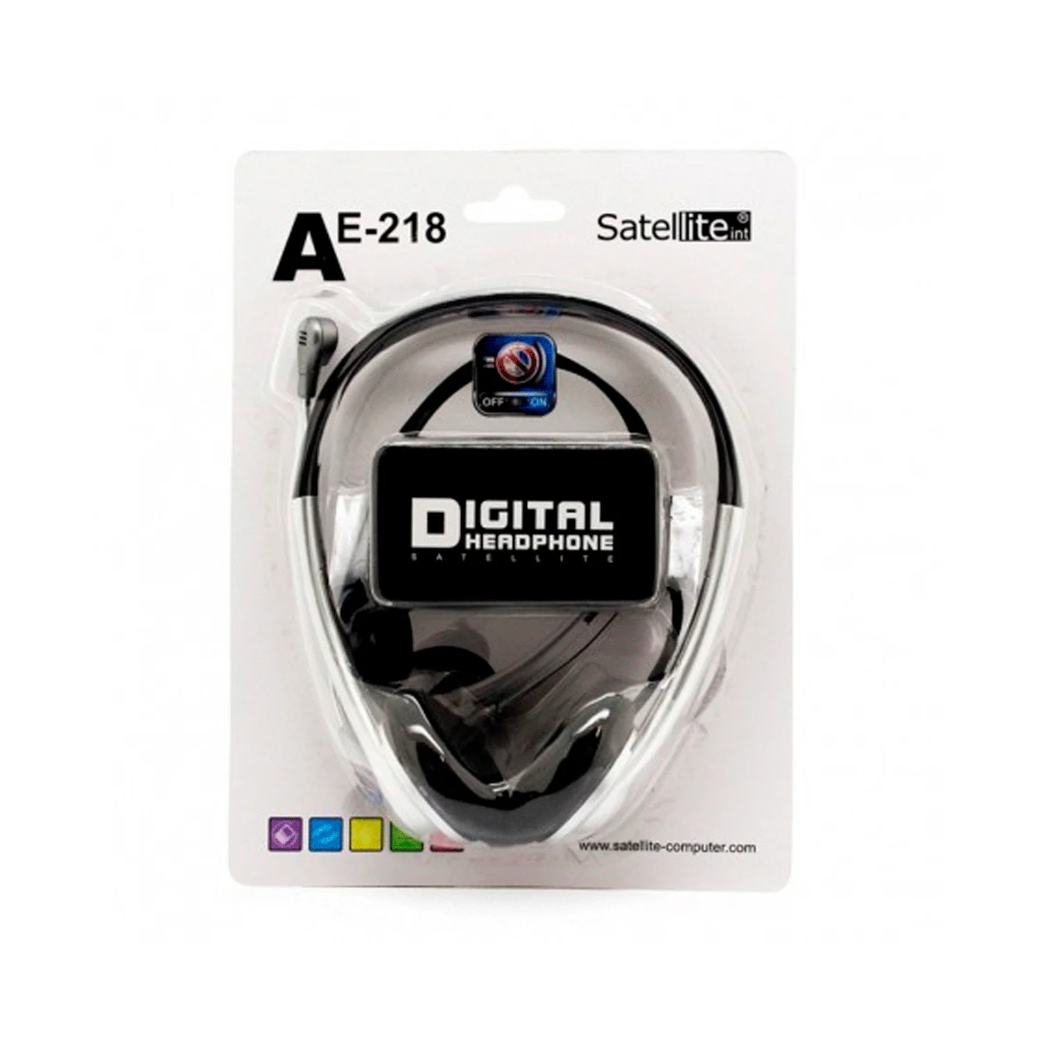 Headset Gamer Satellite AE-218 com Microfone - Prata e Preto