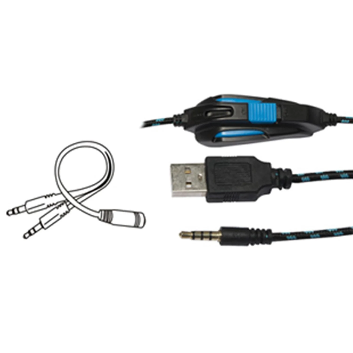 Headset Gamer Satellite AE-361B - Azul/Preto