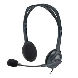 Headset Logitech H111 Stereo 981-000612 Mini Jack 3.5 mm - Preto (Caixa Danificada)
