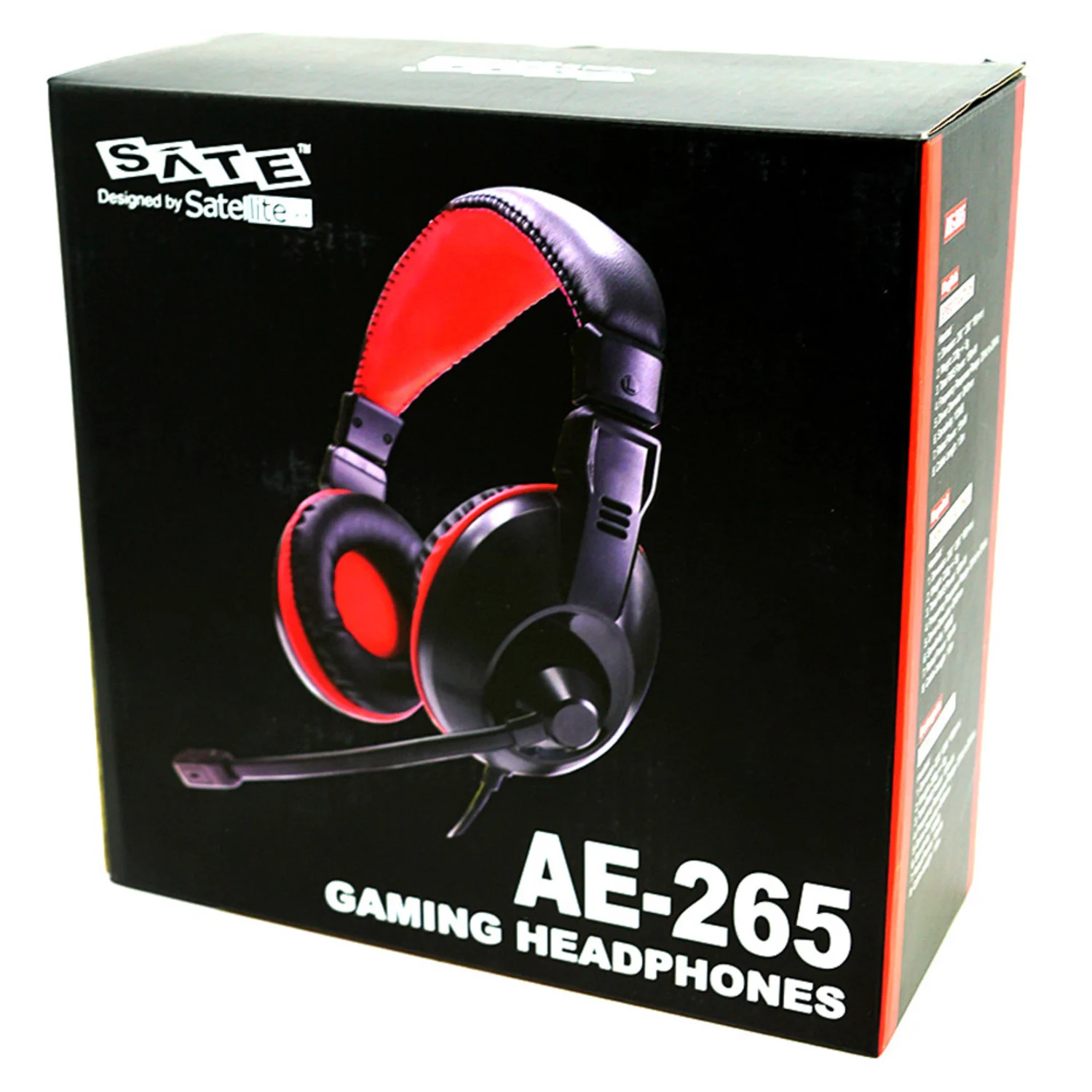 Headset Satellite AE-265 Gaming / P2 - Preto e Vermelho