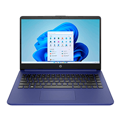 Notebook HP 14-DQ0035DX CEL 4GB/ 64GB/ Tela 14"/Windows 11 - Azul