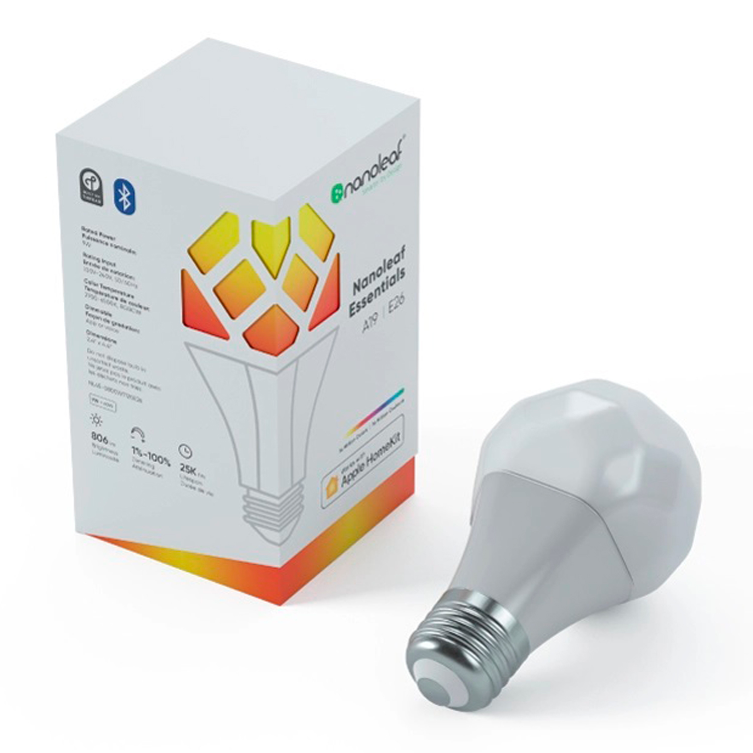 Lâmpada Nanoleaf Essentials A19 Smart Bulb / Bluetooth - (NL45-0800WT120E26-LATAM)