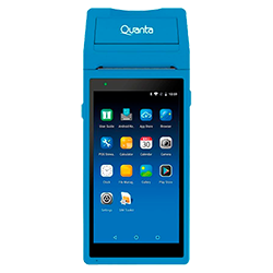 Terminal POS Android com Impressora Térmica Quanta QTTPA08 5.5" Android / Bluetooth / WIFI - Azul