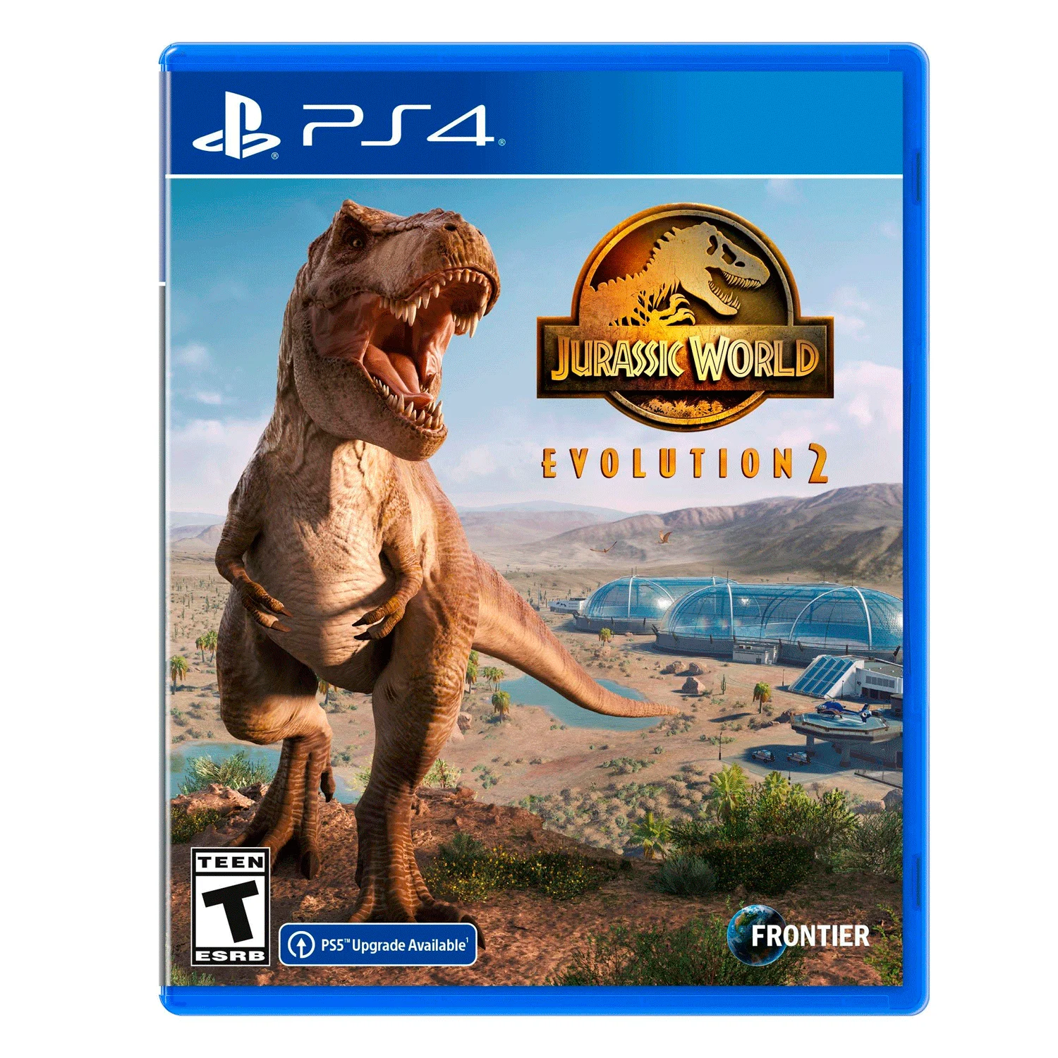 Um dinossauro jogando um jogo com um controle que diz 'mundo jurássico