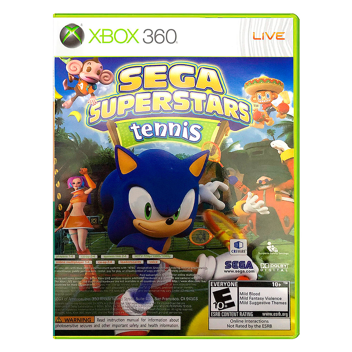 Jogo Sonic The Hedgehog Xbox 360 Original. Envio Rápido!