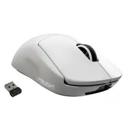 Mouse Gamer Logitech G PRO X SUPERLIGHT / Wireless / 25000DPI / 5 Botões Programáveis - Branco