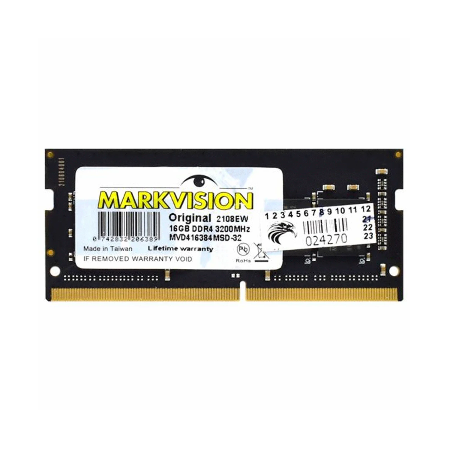 Memória para Notebook Markvision DDR4 16GB 3200 1X16GB - MVD416384MSD-32