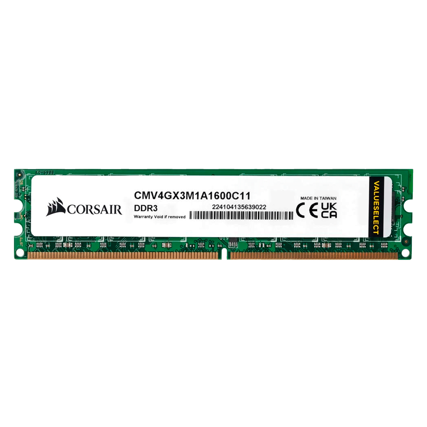 Memória RAM Corsair Valueselect 4GB / DDR3 / 1600MHZ - (CMV4GX3M1A1600C11)