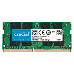 Memória RAM Crucial 8GB DDR4 3200MHz para Notebook - CT8G4SFRA32A