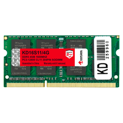 Memória RAM Keepdata 4GB DDR3 1.5V 1600MHz para Notebook - KD16S11/4
