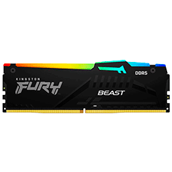 Memória RAM Kingston Fury Beast RGB 16GB DDR5 4800MHz - KF548C38BBA-16