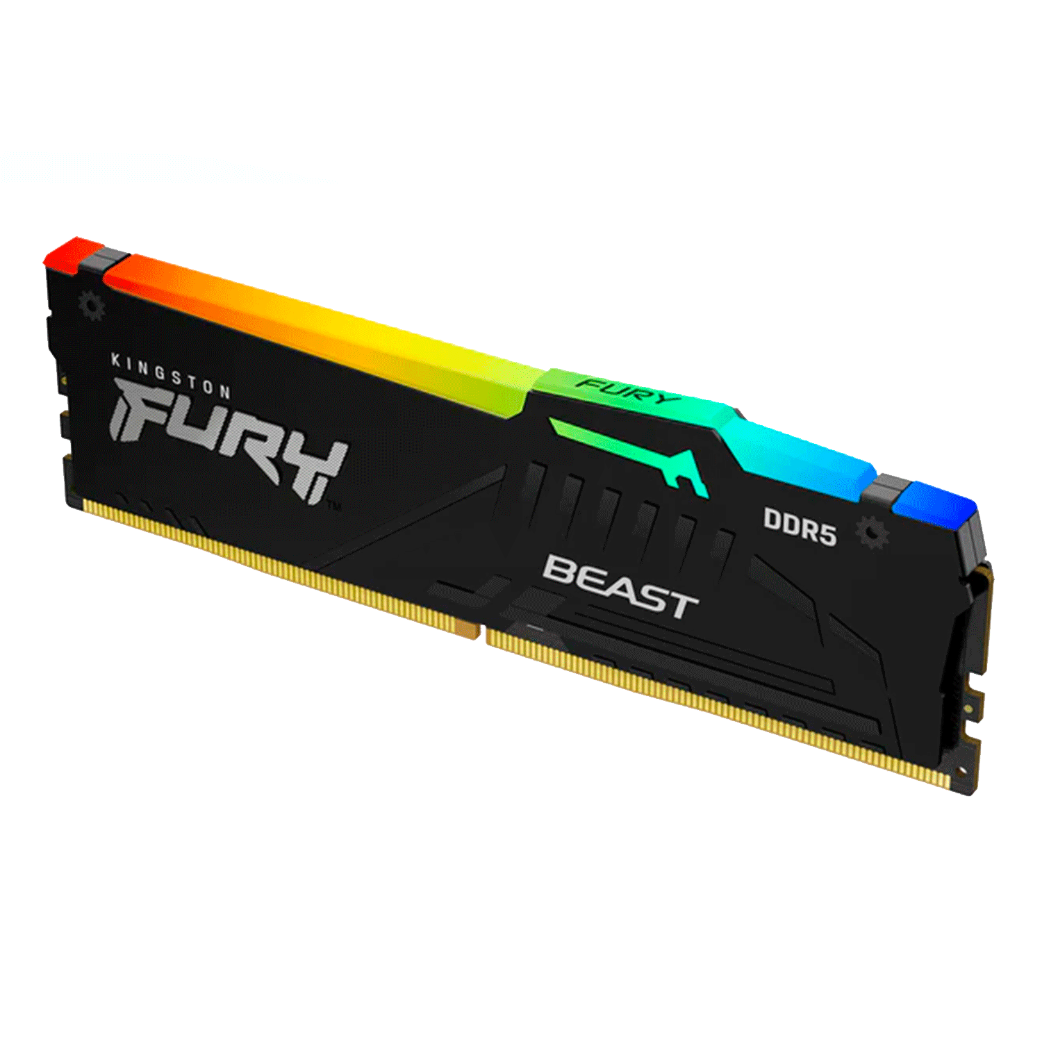 Memória RAM Kingston Fury Beast RGB 8GB / DDR5 / 4800MHz - Preto (KF548C38BBA-8)
