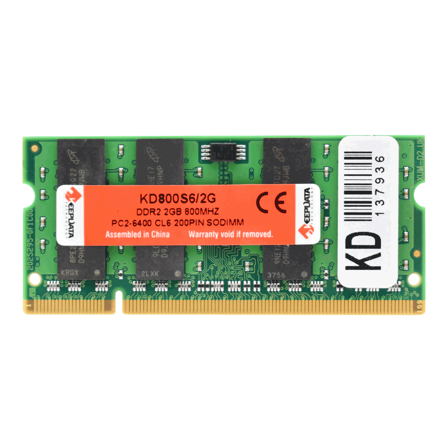Memória RAM para Notebook Keepdata 2GB / DDR2 / 800MHz - KD800S6/2G
