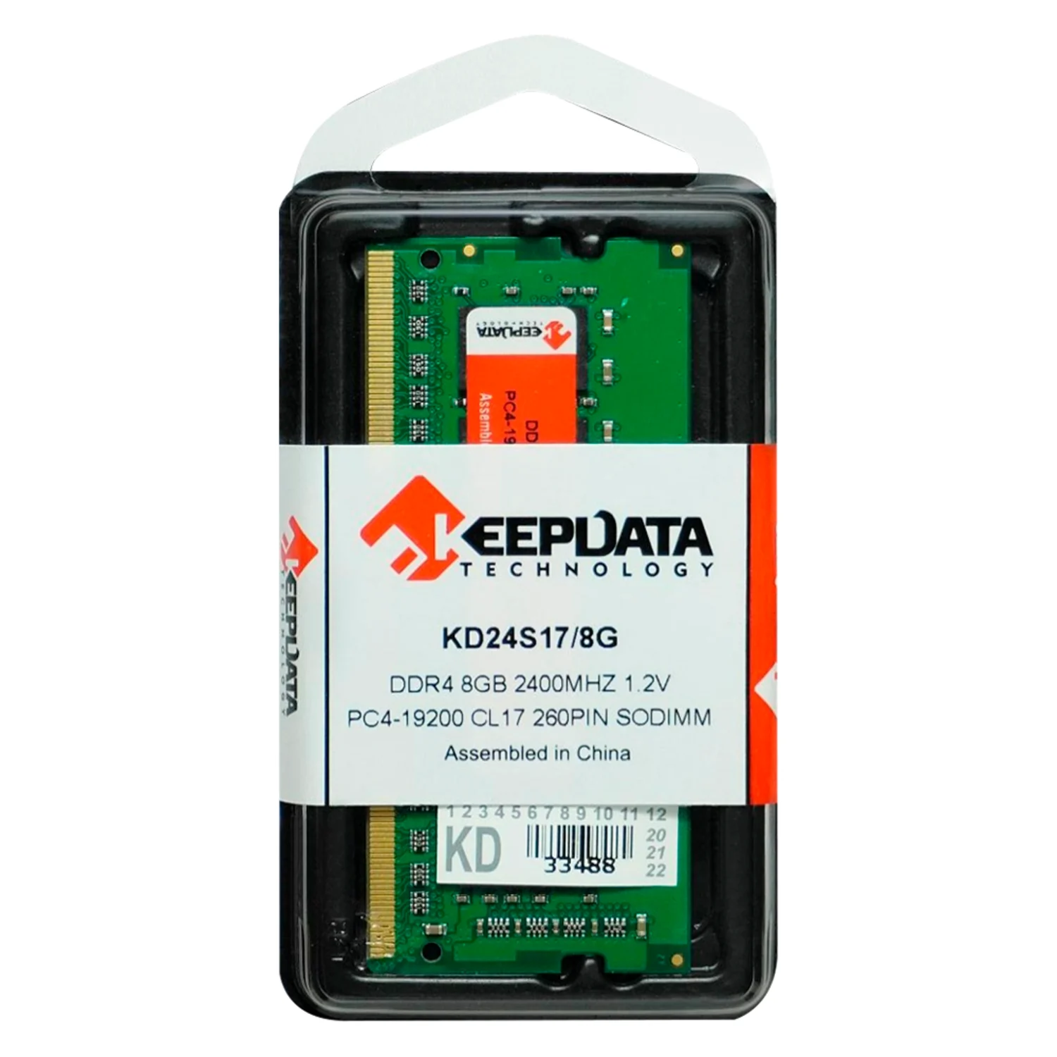 Memória RAM para Notebook Keepdata 8GB / DDR4 / 1x8GB / 2400MHz - (KD24S17/8G)