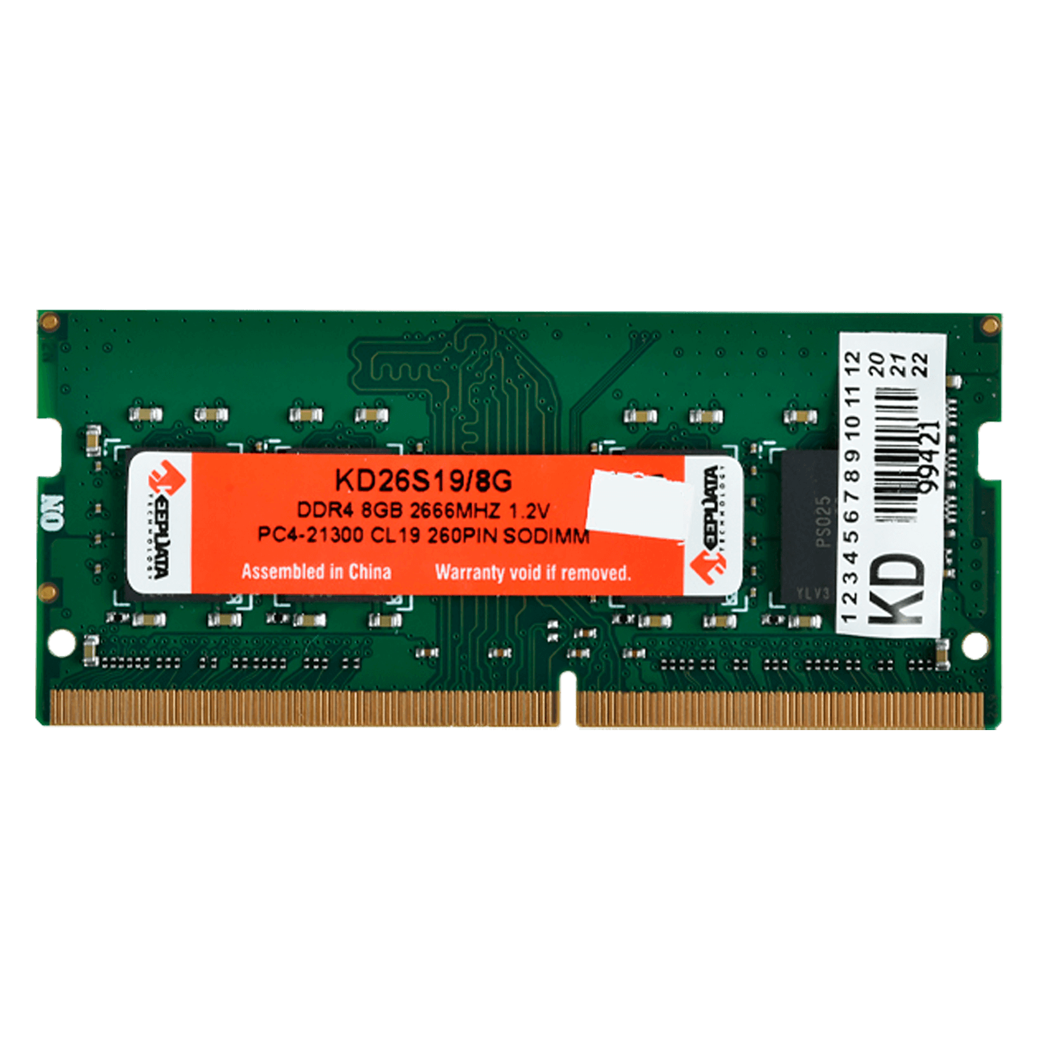 Memória RAM para Notebook Keepdata 8GB / DDR4 / 1x8GB / 2666MHz - (KD26S19/8G)