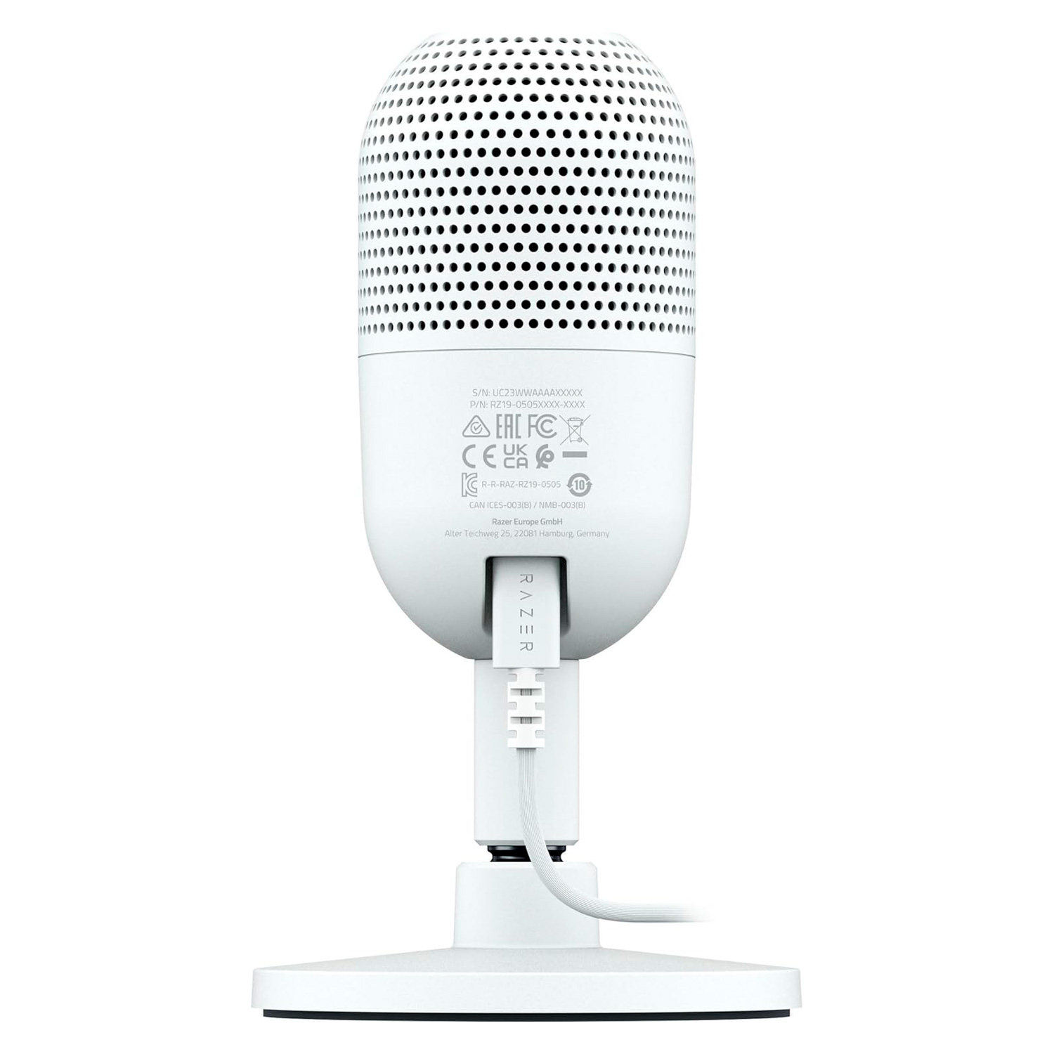 Microfone Condensador Razer Seiren V3 Mini USB-C - Branco