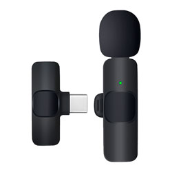 Microfone Yookie YE13 USB-C Sem Fio para Smartphone - Preto