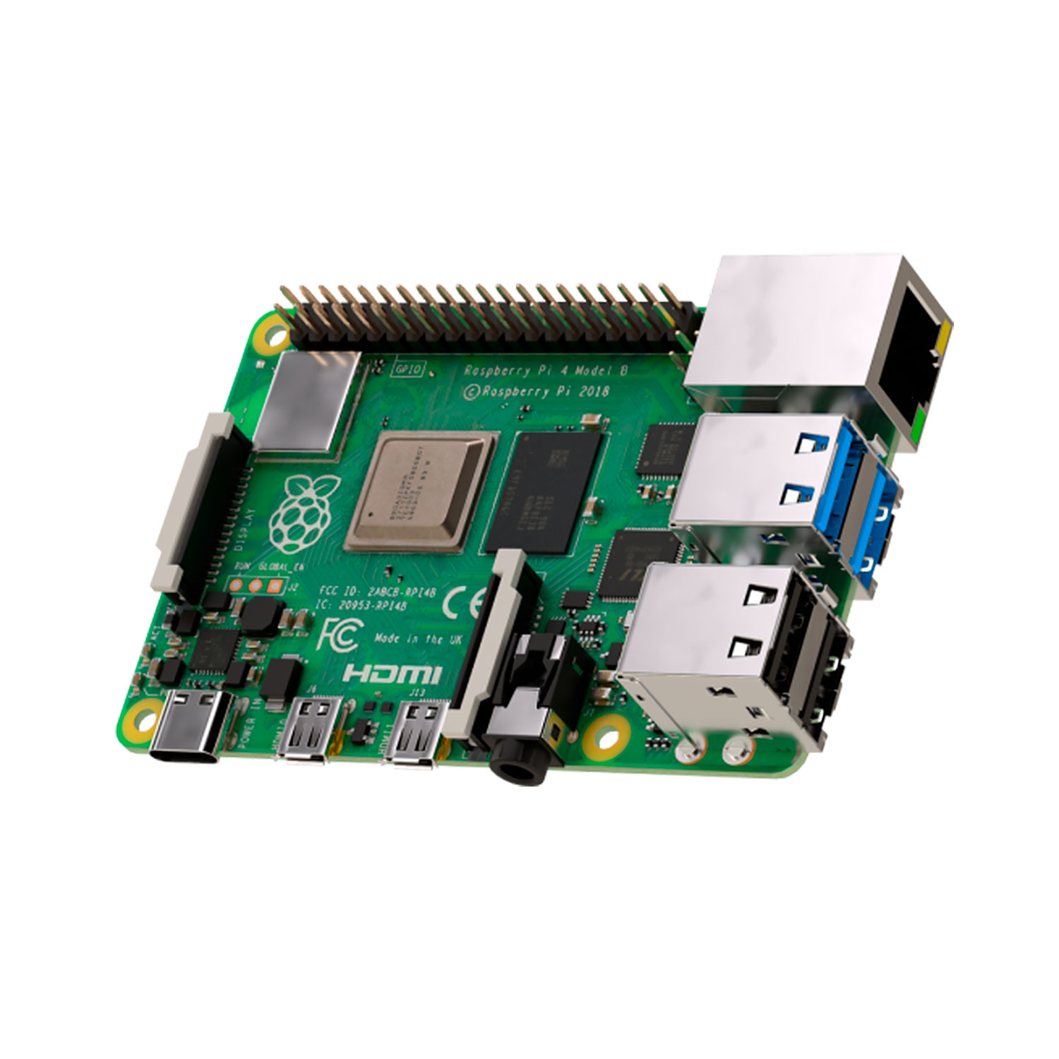 PC Raspberry PI 4 Starter Kit 4GB 201-2262 Case Plastic UPC -(387676)