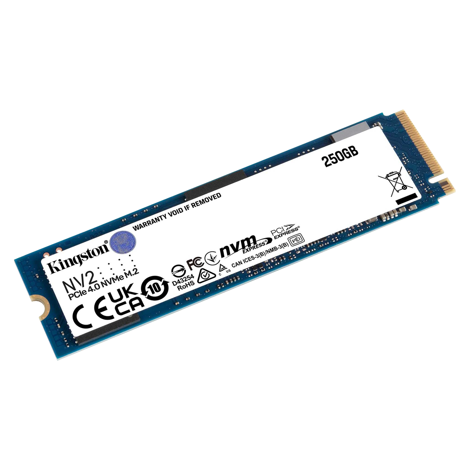 SSD M.2 Kingston NV2 250GB / NVMe PCIe Gen4 - (SNV2S/250G)
